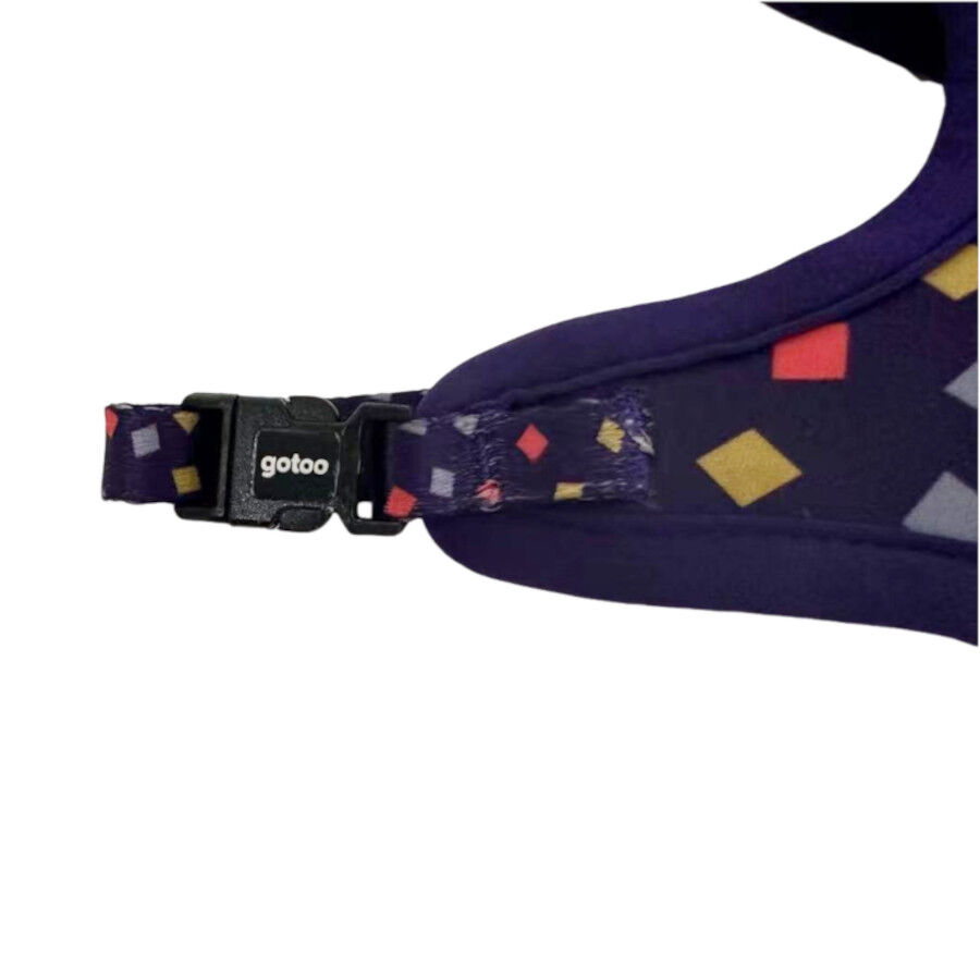 Gotoo Correa y arn&eacute;s estampado geometrico para gatos , , large Imagen numero 4