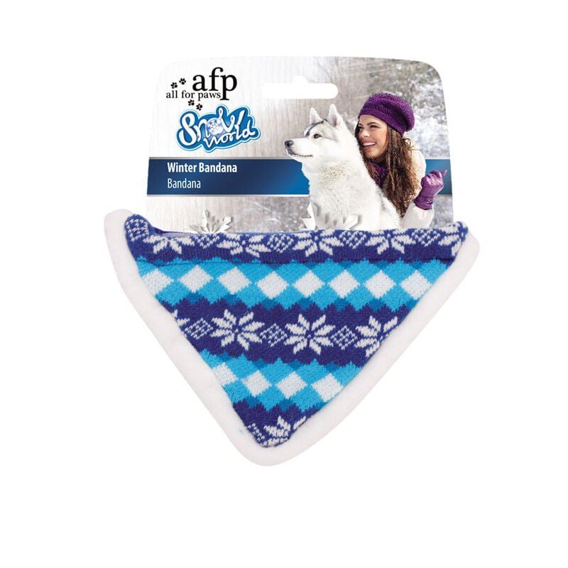 All For Paws Bandana invierno azul para perros