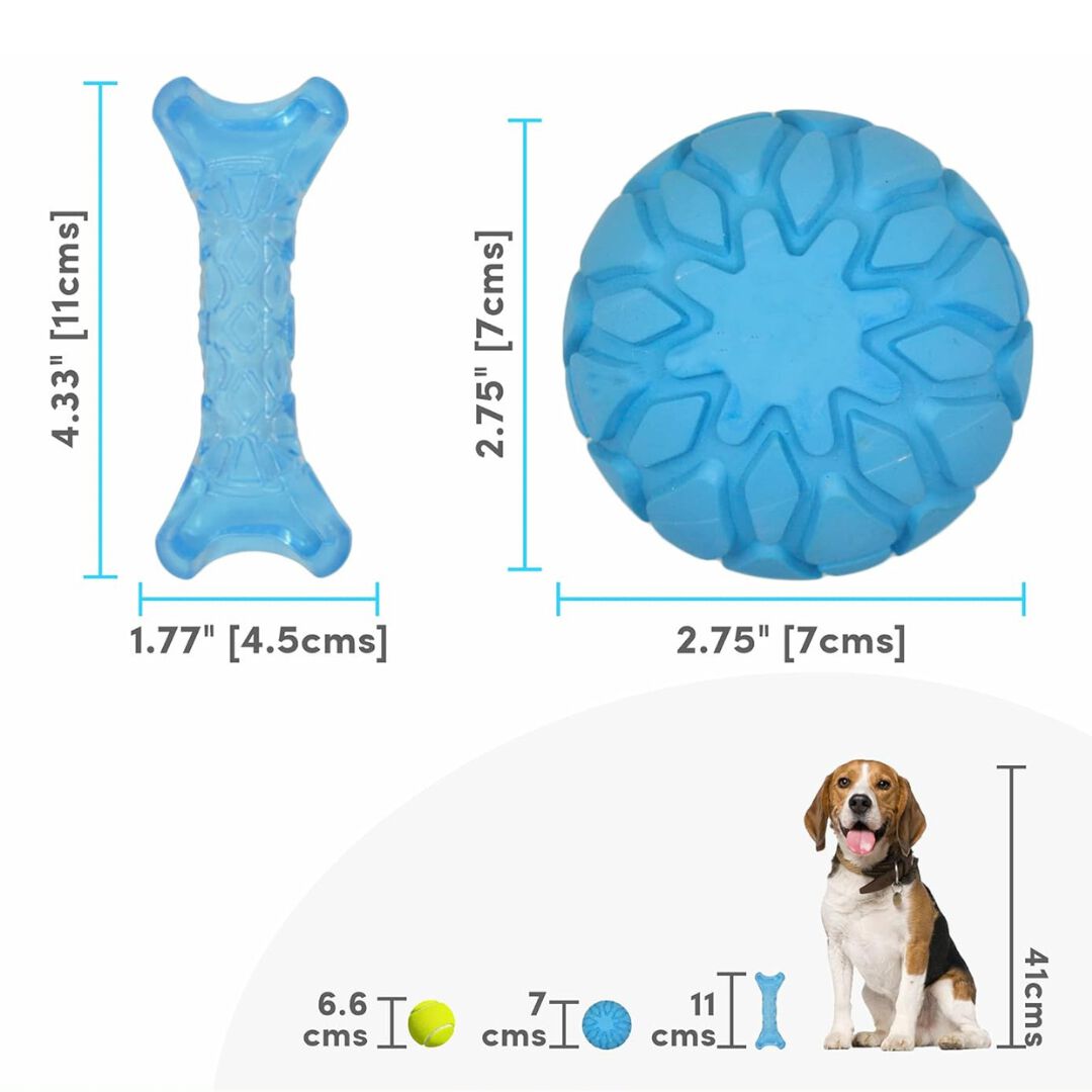 FOFOS | Hueso y Pelota (Azul) - Para Perro, , large Imagen numero 2