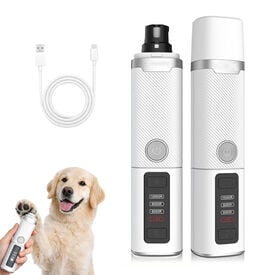 Limador de U&ntilde;as El&eacute;ctrico para Perros TheKingPet con Luz LED &ndash; 3 Velocidades, Silencioso y Recargable USB-C