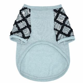 Loyal sudadera gris y negra talla pequeña para perro