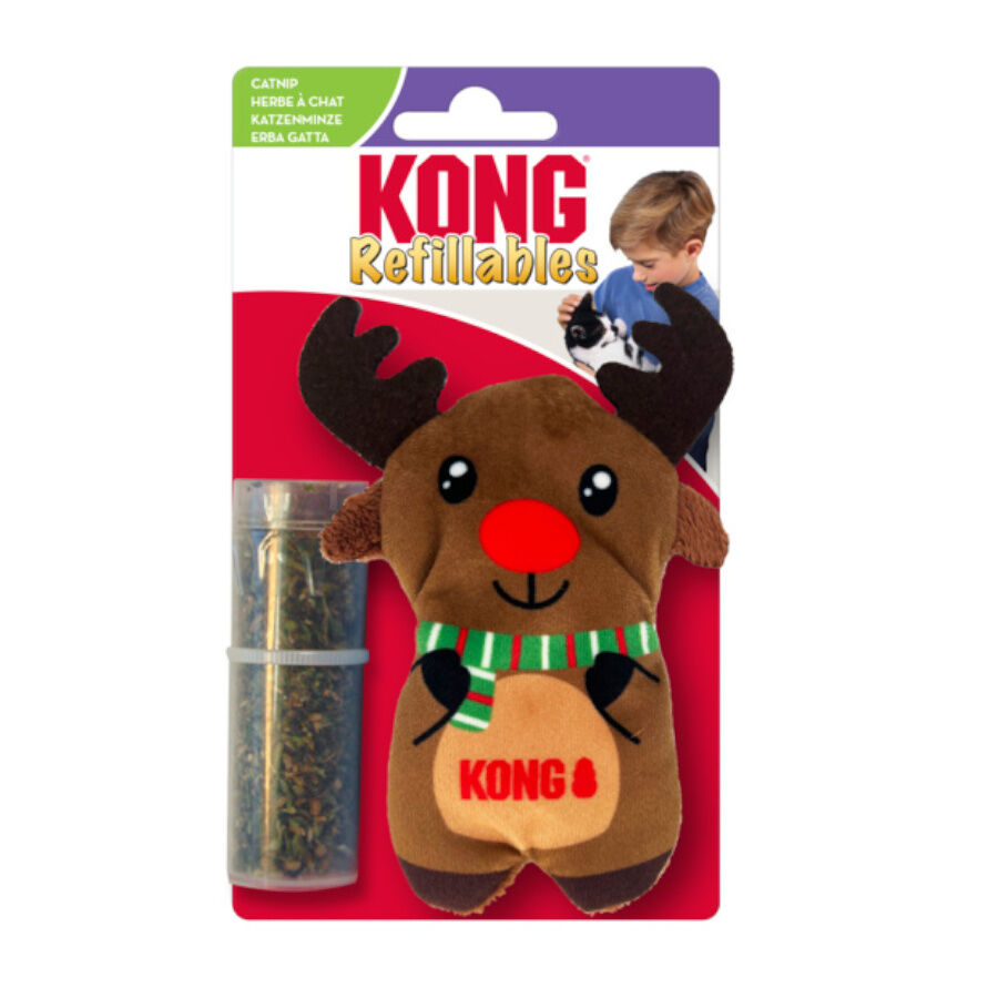 Kong Holiday Refillables Reno de peluche para gatos, , large Imagen numero 2