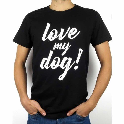 Camiseta hombre &quot;Love my dog&quot; color Negro thumbnail