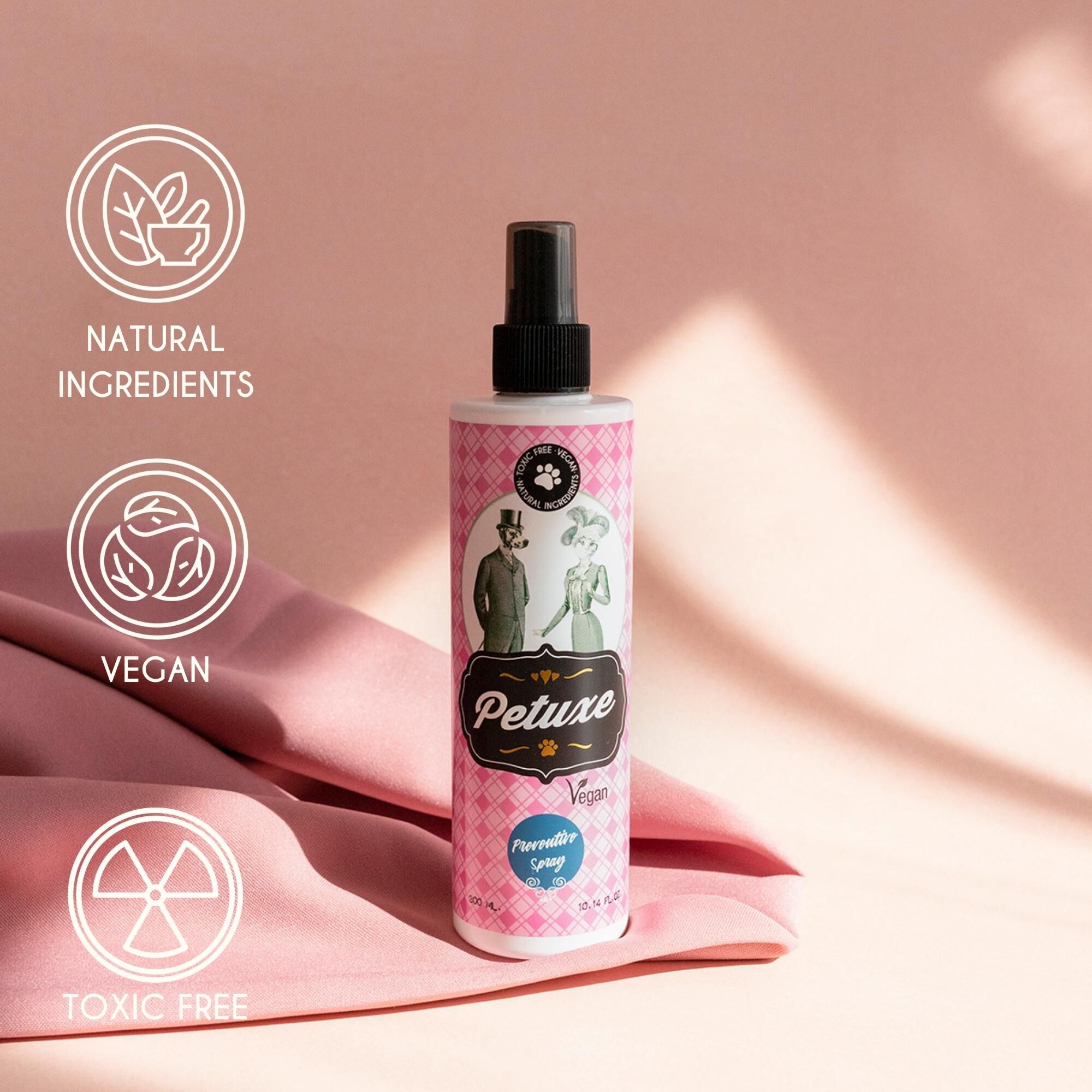 Petuxe Cosmetics Spray Preventivo árbol de te y vinagre quassia para Mascotas thumbnail