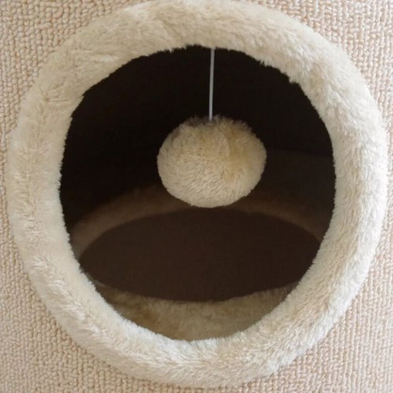 Casita con rascador para gatos color Beige, , large image number null