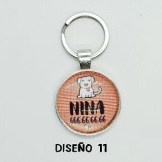 Chapa identificativa Perro para perros color Rojo
