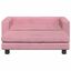 vidaXL Cama para perros con extensión terciopelo rosa 100x50x30 cm, , large indicador imagen numero 2