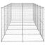 Vidaxl perrera con puertas de bisagra plateado para perros, , large indicador imagen numero 18
