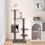 COSTWAY Árbol Multinivel para Gatos de 6 Niveles, Torre con Condominio de Cerca, Percha Superior Acolchada Desmontable, Postes Rascadores, Pompón Colgante con Campana (81 x 60 x 143 cm), , large indicador imagen numero 5