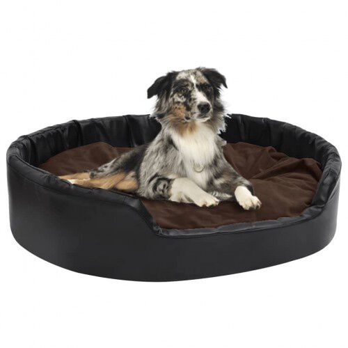 Vidaxl sof&aacute; con coj&iacute;n lavable negro y marr&oacute;n para mascotas, , large Imagen numero 1