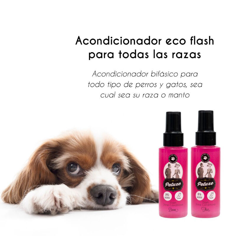 Petuxe Acondicionador bif&aacute;sico para Mascotas (Perros y Gatos) Eco Flash para Todas Las Razas de Perros y Gatos. Desenreda, Efecto Brillo - 100 ml (Dama), , large Imagen numero 5