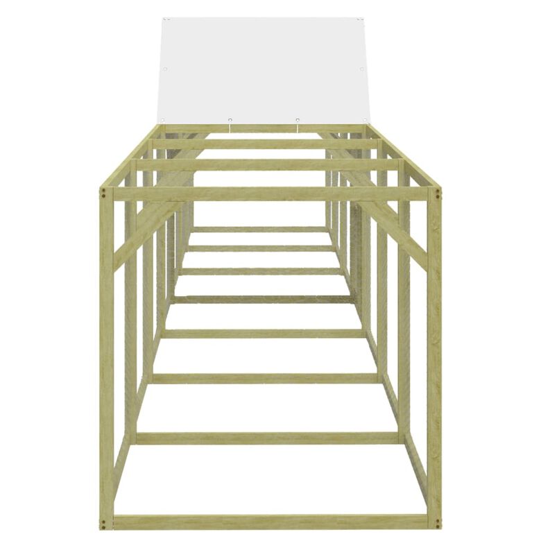 VidaXL Gallinero exterior XL madera pino maciza con techo para aves thumbnail