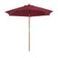 Outsunny Sombrilla Parasol de Madera Ø250x230cm para Exterior con 6 Varillas Sistema de Cuerda con Fijación Desmontable Portátil Fácil de Guardar y Transportar Rojo Vino, , large indicador imagen numero 1