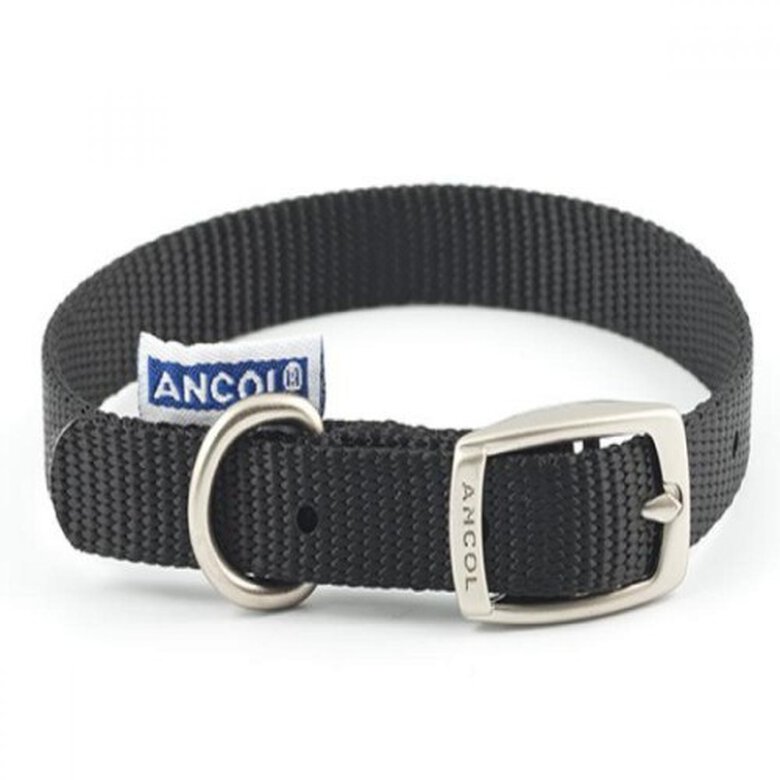 Collar impermeable Ancol de nylon para perros color Negro, , large image number null