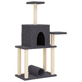 vidaXL Rascador gris oscuro para Gatos 