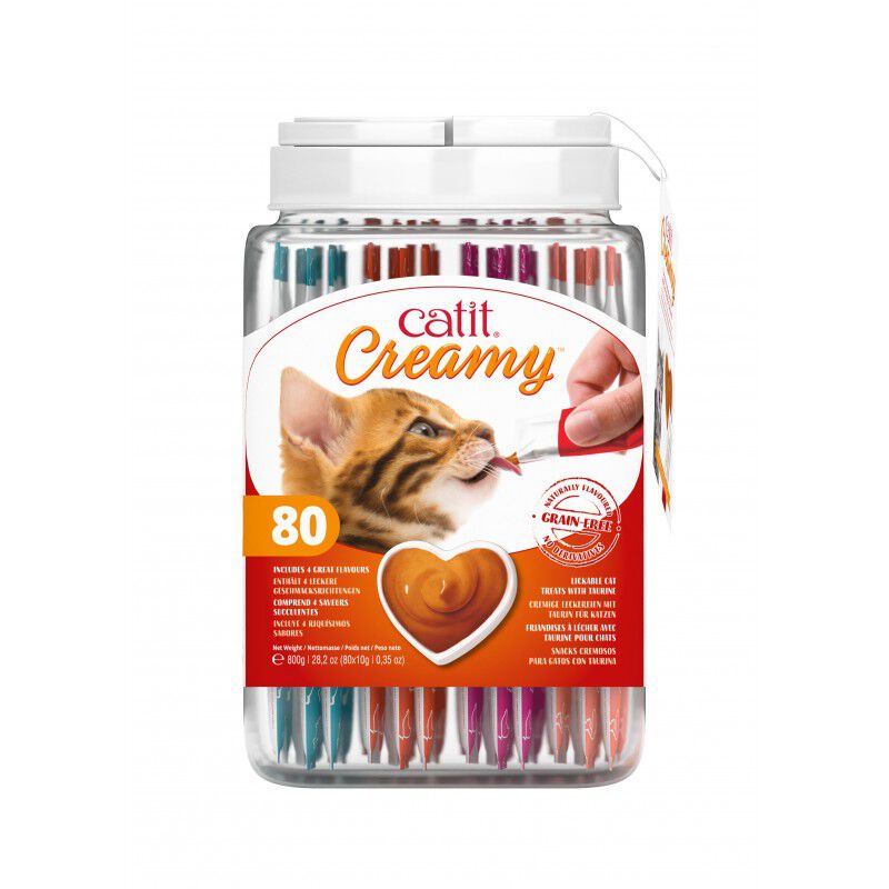 Snack liquido para gato Catit creamy surtido 80x10g, , large Imagen numero 2