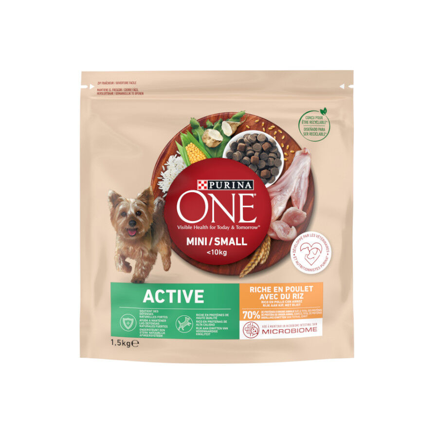 Purina One Mini Active Pollo pienso para perros thumbnail