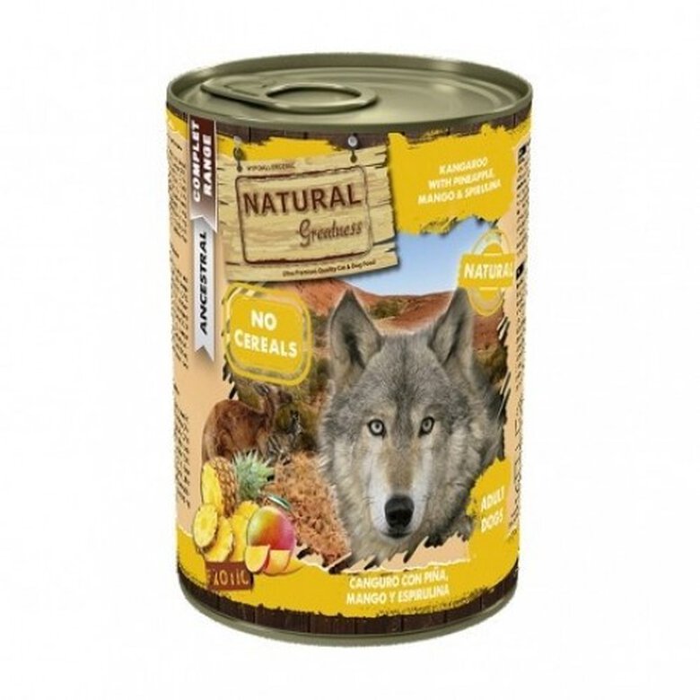 Pack de 6 latas de comida húmeda para perros sabor Canguro, , large image number null