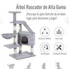 Pawhut árbol rascador con poste gris para gatos, , large image number null