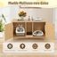 COSTWAY Mueble Arenero para Gatos, Mueble Oculto para Gatos con 2 Habitaciones, 2 Alfombrillas Rascadoras de Sisal, Tabla de Rascar, Casa de Gatos de Interior para Salón Dormitorio (Natural), , large indicador imagen numero 4