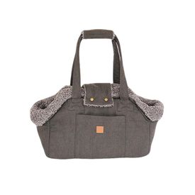 Pet and Co Bolso Portador De Mascotas Lona Gris Fría Lucky Perros