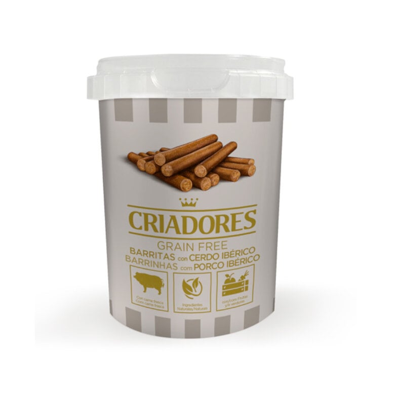 6 bolsitas x 300 g Criadores Barritas Grain Free Cerdo Ibérico para perros ¡Pack ahorro!
