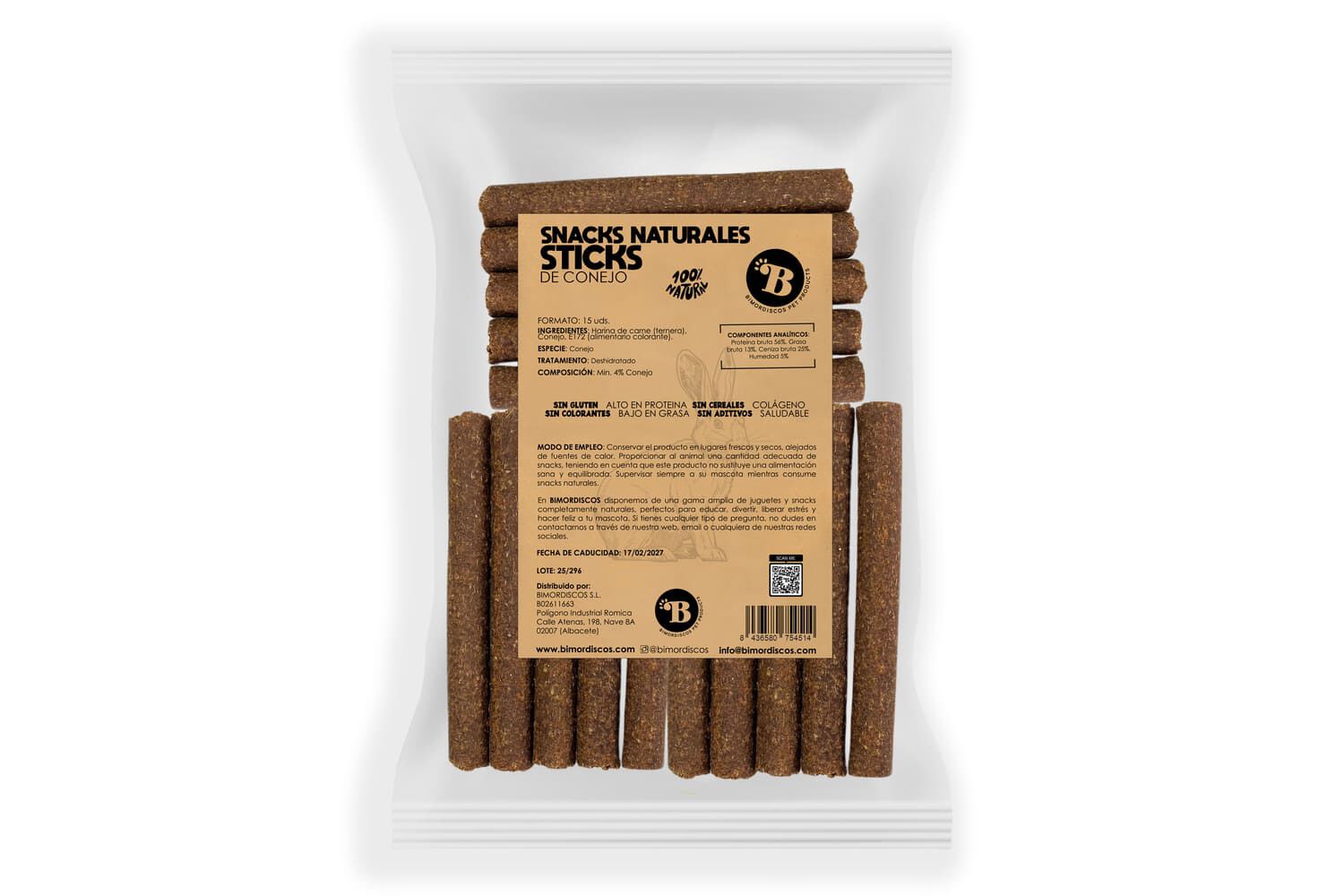 BIMORDISCOS Barritas para Perros y Gatos - Conejo, , large Imagen numero 1