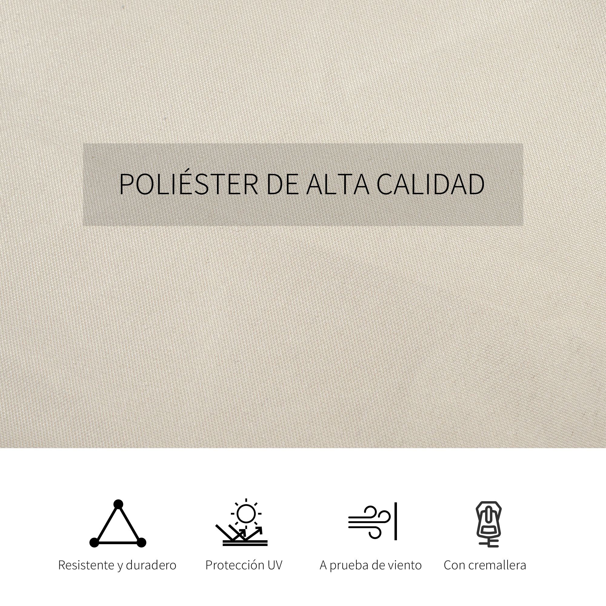 Outsunny Paredes para Cenador Beige, , large Imagen numero 5