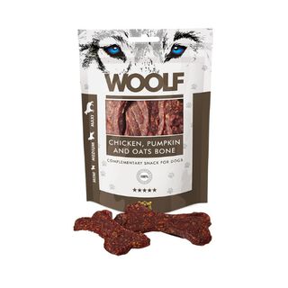 Woolf Hueso Grande De Pollo, Calabaza Y Avena para perros