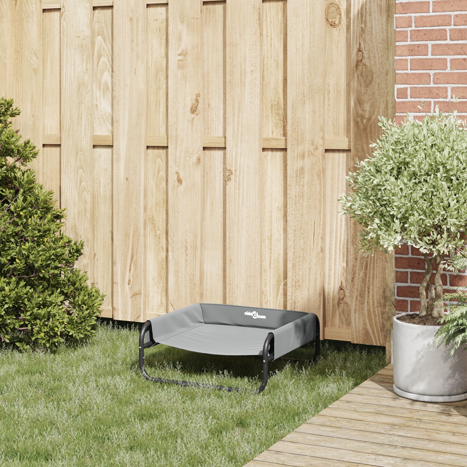 vidaXL Cama Elevada para Perros Sof&aacute; Silla Tela Oxford y Acero Gris Antracita, , large Imagen numero 7