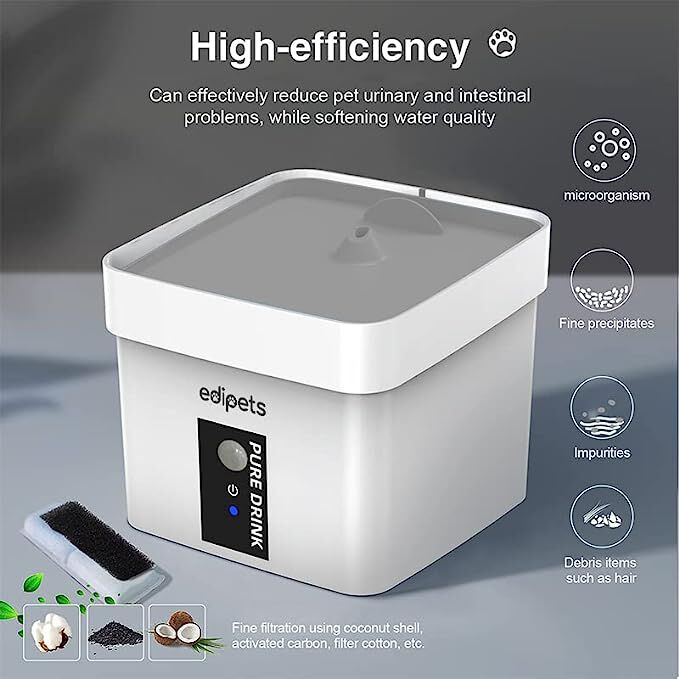 Fuente para gatos con sensor de movimiento, silenciosa Gris, , large Imagen numero 3