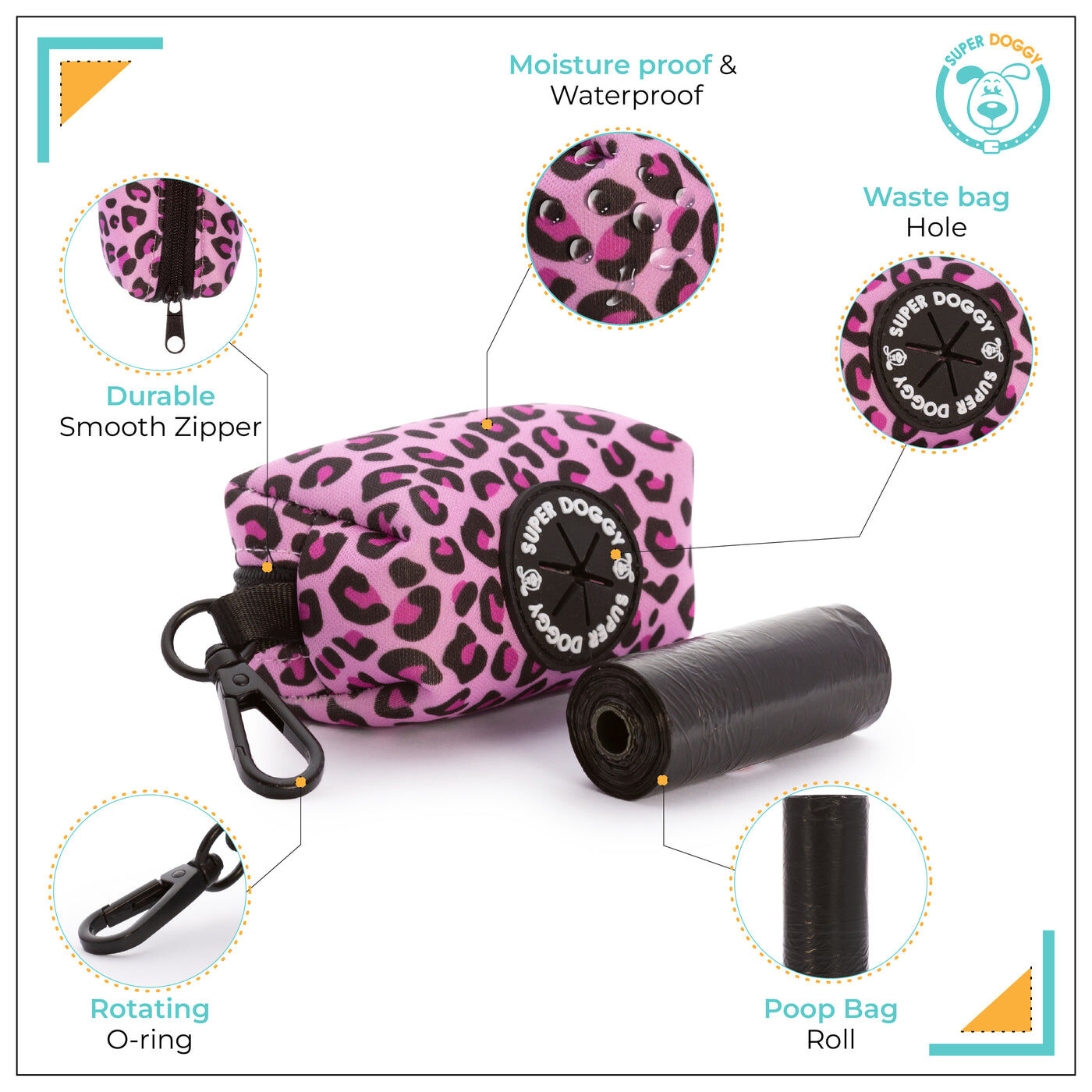 Portabolsas Pink Leopard, , large Imagen numero 2
