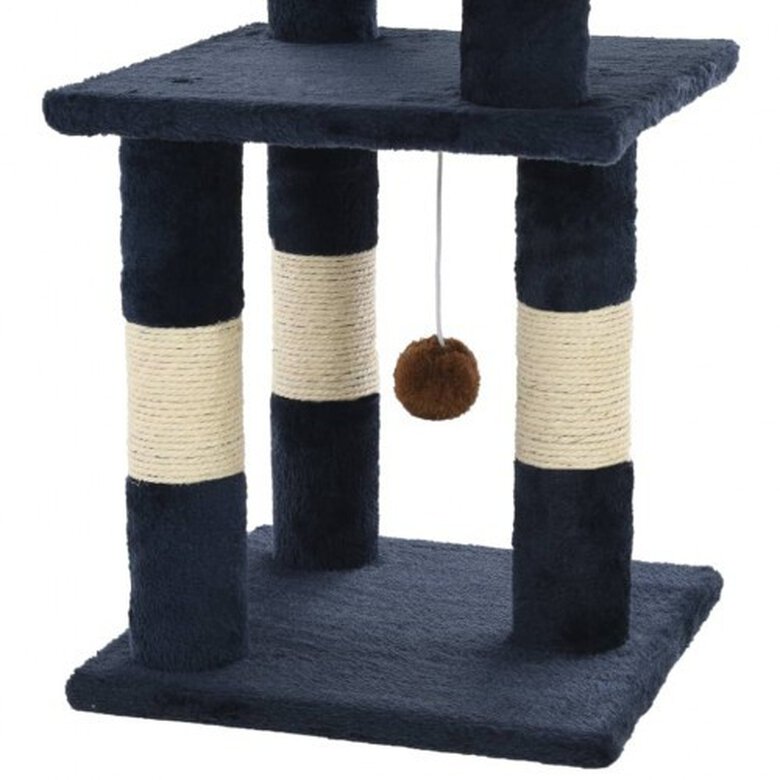 Rascador con poste de sisal para gatos color Azul Marino, , large image number null