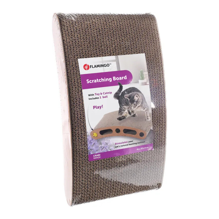 Flamingo Crabi Tabla Rascador con Pelota para gatos thumbnail