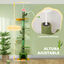 PawHut Árbol para Gatos de Suelo a Techo de 230-275 cm, Torre para Gatos con Altura Ajustable, Plataformas, Cueva, Hamaca, Postes de Sisal y Bola de Juguete, Verde, , large indicador imagen numero 4