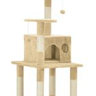 Rascador con poste de sisal para gatos color Beige, , large image number null