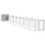 vidaXL Caseta perro corral acero galvanizado gris claro 110x1017x110cm, , large indicador imagen numero 1