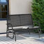 Outsunny Mecedora de Rat&aacute;n de 2 Plazas Banco Balanc&iacute;n de Jard&iacute;n con Balanceo Ergon&oacute;mico y Marco de Metal para Terraza Balc&oacute;n Exterior Patio Hotel Carga 220 kg 120x70x84 cm Negro, , large indicador imagen numero 2