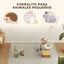 PawHut Valla Metálica para Mascotas de 36 Paneles, Jaula para Animales Pequeños, Forma Personalizable, Jaula para Conejos, Cobayas, Chinchillas, Gatitos, 146x73x73 cm, Blanco, , large indicador imagen numero 5