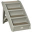 PawHut Escalera Plegable para Mascotas de 4 Peldaños Escalón para Perros Gatos Portátil con Alfombras Antideslizantes para Cama Sofá Carga 20 kg 62x38x49,5 cm Gris, , large indicador imagen numero 1