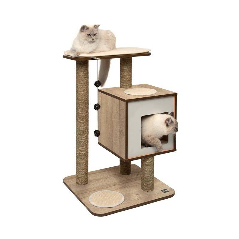 Rascador Vesper Base Roble para gatos color Roble, , large Imagen numero 2