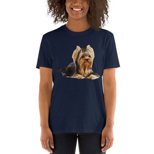 Mascochula camiseta mujer personalizada con tu mascota azul marino thumbnail