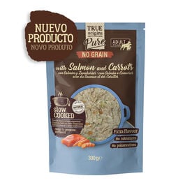 True Origins Pure Gently Coocked Salmón y Zanahorias sobre para perros