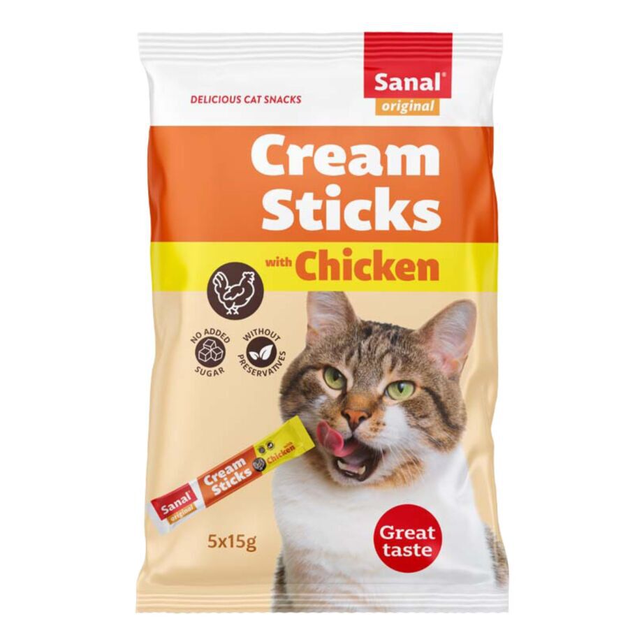 Sanal SNACK CREAM  POLLO para gatos