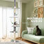 PawHut Árbol para Gatos de Suelo a Techo 225-275 cm Árbol Rascador para Gatos Torre para Gatos con Múltiples Plataformas Sistema de Antivuelco Gris Claro, , large indicador imagen numero 5