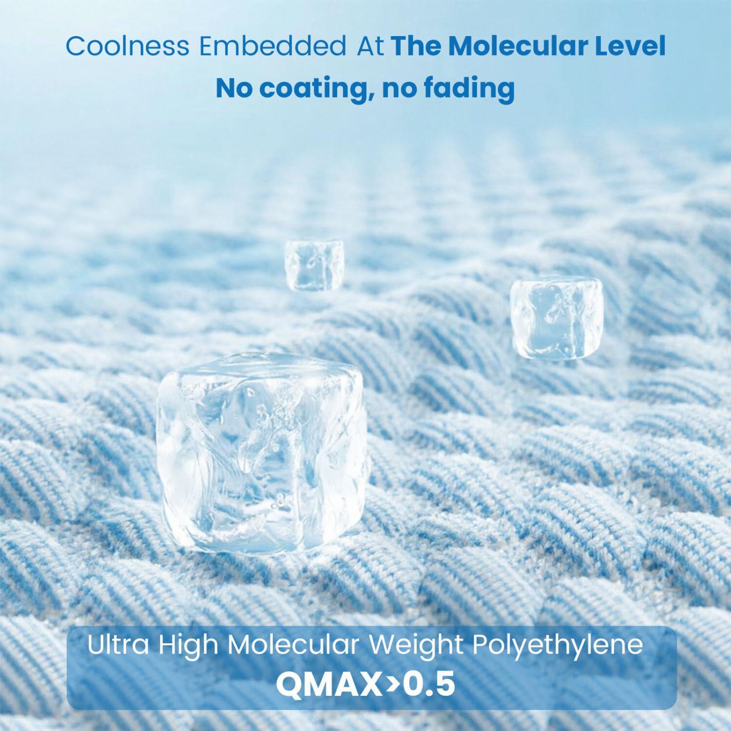 Nobleza Alfombra Refrescante para Perros y Gatos con Tecnolog&iacute;a QMAX>0.5 &ndash; Tejido &ldquo;Bumpy&rdquo; de Secado R&aacute;pido, Antimordedura, Lavable a M&aacute;quina &ndash; 110x70cm &ndash; Azul, , large Imagen numero 3