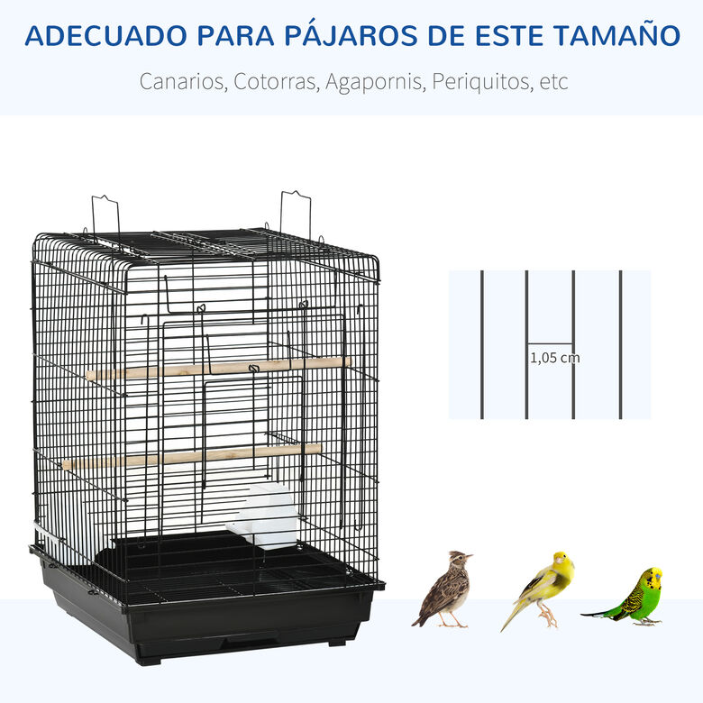 PawHut Jaula Metálica negra para pájaros thumbnail