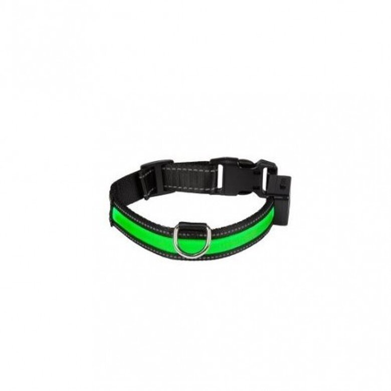 Collar luminoso con USB para perros color Verde, , large image number null