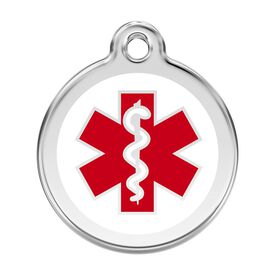 Red Dingo Placa identificativa Acero Inoxidable Esmalte Medicinal para perros