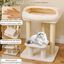COSTWAY &Aacute;rbol Rascador para Gatos, 61 cm Torre para Gato con C&oacute;moda Cama y Manta de Peluche, 3 Postes Rascador de Sisal, Plataforma Acolchada, &Aacute;rbol Gatos Peque&ntilde;o, Ahorrar Espacio, Blanco, , large indicador imagen numero 3